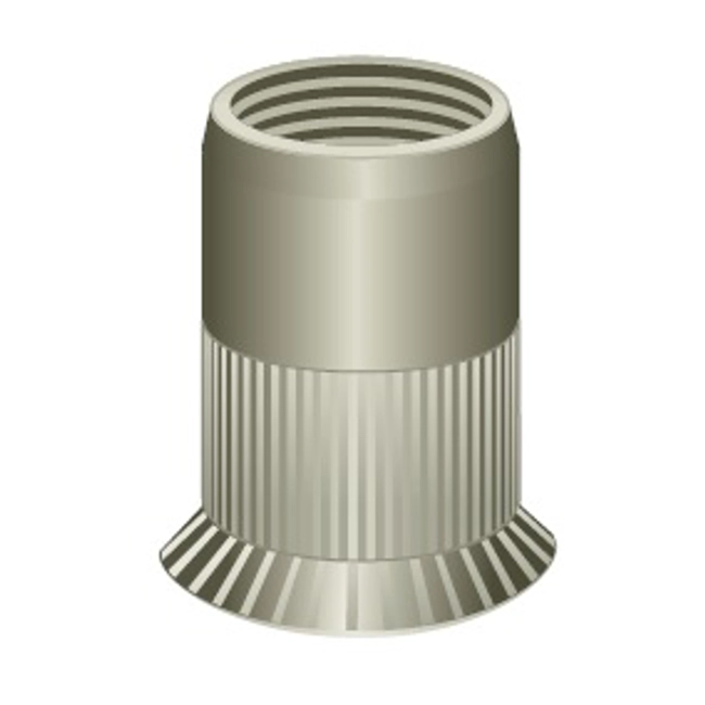 Vendita online Inserto filettato zigrinato a testa svasata in acciaio inox AISI 304 Cu